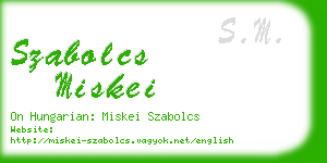 szabolcs miskei business card